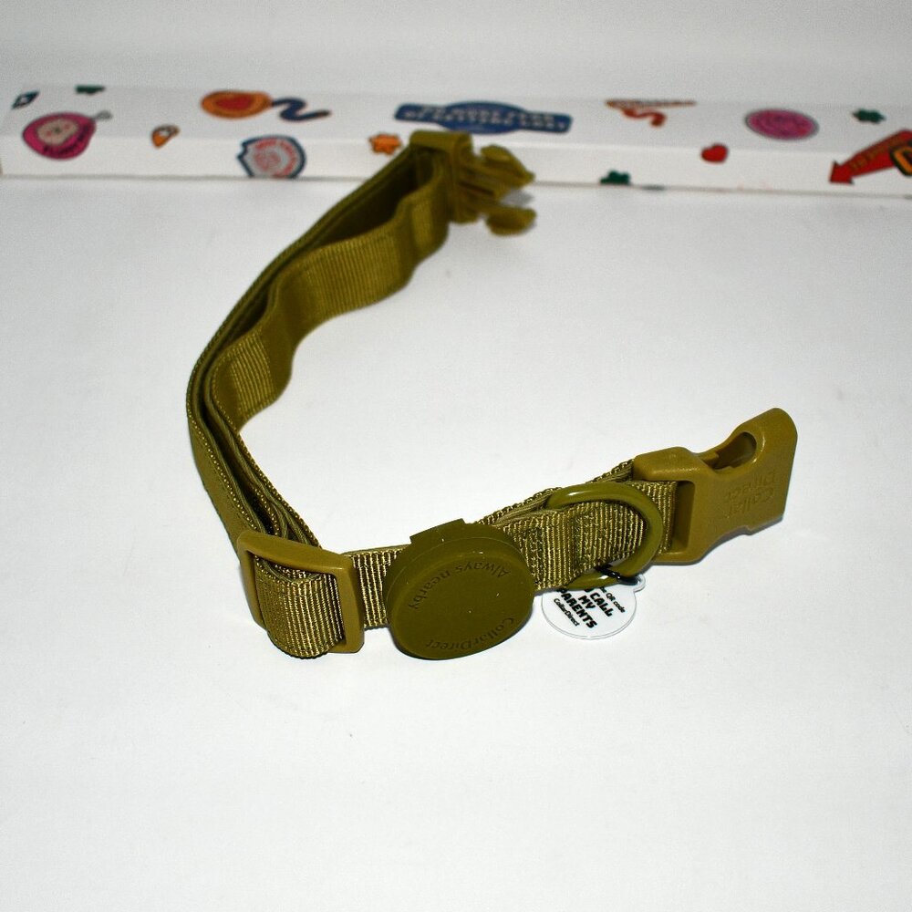 CollarDirect Airtag Nylon Dog Collar with Silicon Holder LG Personalized Dog Col